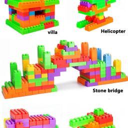 house of common Creative 50+DIY Building Blocks Learning Educational Skill Development Toys image 2