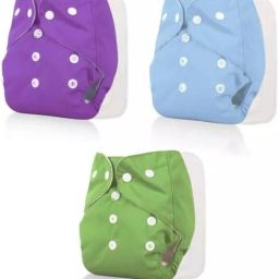 Newborn Nappy for Baby| Reusable Adjustable Pack of 3 Cloth Diaper+3 Insert Pads-image-75