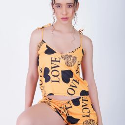 Printed Women Bikini Yellow Swimsuit-image-3