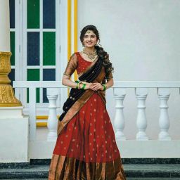 Self Design Semi Stitched Lehenga Choli-image-90