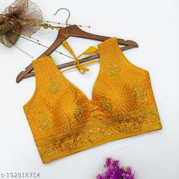Phantom Party Embroidery Bollywood Stitched Blouse-image-39