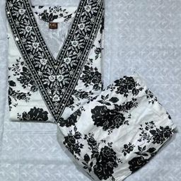 Rayon Slub Women Kurti With Bottomwear-image-49