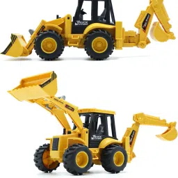 2 in 1 Construction Trucks Rotate by 180 Degree JCB Toy Loader JCB Toy and Excavator Vehicle Engineering Toy for 3 Years and Above Age Toddlers ,High Speed Friction Excavator-4