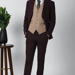 peter england Men Single Breasted Solid Suit-picture-20