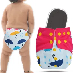 Cloth Diaper With Polar Fleece-4 Layer inserts for Babies Washable & Reusable - L-image-4