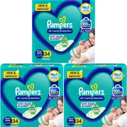 All Round Protection With Aloe Vera Baby Pants Diaper combo Size NB (Pack of 3) - New Born-picture-19