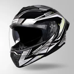 Trooper D4 isi & Dot Certified Flip-up Full Face Large with Dual Visor Motorbike Helmet-image-22