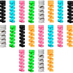 Remeka 20 Pieces Multipurpose USB Cable Protector, Protect Cell Phones Cable, Computers, Chargers, Earphone Phone Cables From Damage. Cable Protector-image-34