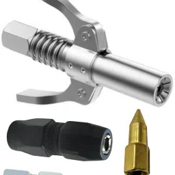 Grease Gun 4 Jaw Adaptor Black, Needle Tip With Grease Gun Coupler,Golden Nozzle Manual Dispenser-image-28