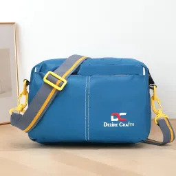 Blue Men Sling Bag Stylish Shoulder Messenger Bag Waterproof for Men and Women-image-68