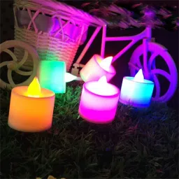 Color Changing Tea Lights, Flameless diyas Colorful LED Tealights, Multi Color Flashing Candles for Diwali Festival Decorations - Pack of 12 Hanging Lights (Pendant Lights) Lamp Shade-16