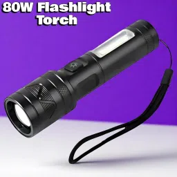 A162 (ZOOMABLE METAL LED TORCH) 3 Modes Flashlight, Super Bright Torch-image-80