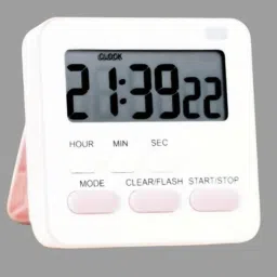 Digital White Clock-8