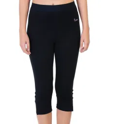 Women 3/4th Cotton Capris Pants Women Black Capri-image-4