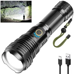 376 Zoomable Metal 5 Modes Flashlight, Super Bright Cree T6 Led Light Torch-5