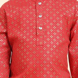 Pro-Ethic STYLE DEVELOPER Boys Floral Printed Regular Kurta With Pyjamas image 4