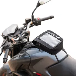 Non Magnetic Tank Bag For All Bike Accessories Waterproof Cover Universal Luggage Box Black Polyester Motorbike Saddlebag-image-4
