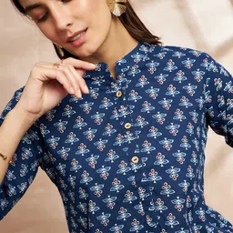 all about you Floral Printed Straight Pure Cotton Kurta-picture-41