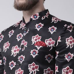 Hangup Men Multicoloured Printed Regular Fit Single-Breasted Blazer image 5