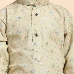 Pro-Ethic STYLE DEVELOPER Boys Embroidered Sequinned Kurta with Pyjamas image 2