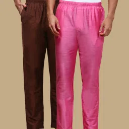 Pack of 2 Mens Cotton Blend Ethnic Wear Solid Pyjama Men Pyjama-image-36