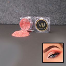 Veoni BELLE Set Of 2 HD Holographic Loose Glitter Eyeshadow - Ruby Red 2 & Peach 11 image 2