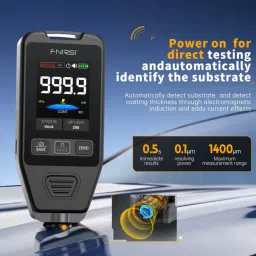 FNIRSI CTG-20 Car Paint Thickness Tester (0-1400μm) Auto/Non-Magnetic/Magnetic Substrate Gauge with Data Logging & Rotatable Display FNIRSI CTG-20 Car Paint Thickness Tester (0-1400μm) Auto/Non-Magnetic/Magnetic Substrate Gauge with Data Logging & Rotatable Display image 3