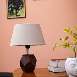 Pinecraft INTERNATIONAL Brown and Grey Sefinn Table Lamp with Shade image 2