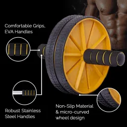 AbPlus Wheel Roller,Home workout abroller for Abdominal & Core Strength Training Ab Exerciser-15