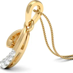 PC Jeweller The I Alphabet 18kt Diamond Yellow Gold Pendant-image-16