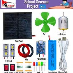 Solar Panel,Li-Battery,Fan,4v Motor,Light & Other Science Project Kit(29 Items) Electronic Components Electronic Hobby Kit-picture-1