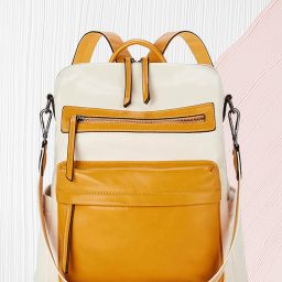 Medium 30 L Laptop Backpack Women Leather Convertible Shoulder Bag Ladies Anti-theft Satchel Sling Travel-image-3