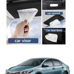 Black Car Tissue Napkin Holder for Sun Visor and Backseat – Universal Fit Y5 Vehicle Tissue Dispenser-image-37