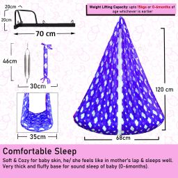 vparents Sunny baby Swing cradle with Mosquito net spring and metal Window cradle Hanger image 4