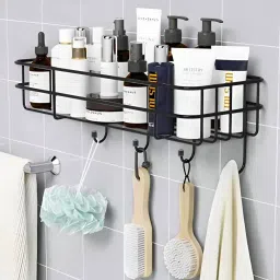 Self-Adhesive Wall Shelves for Bathroom Organizer/ Storage/ Rack Plastic Wall Shelf-image-25
