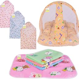 New Born Baby Daily Essentail Combo Pack(0-6 Months)(Total Items: 8)-0