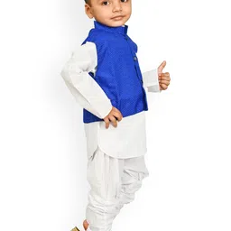 BAESD Boys Polka Dots Printed Regular Kurta with Pyjamas image 3