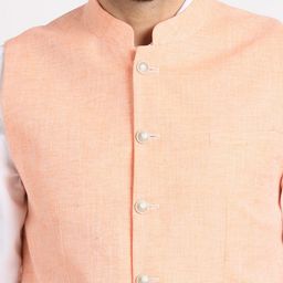 Turtle Woven Design Nehru Jacket image 5