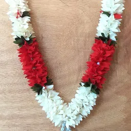 Garland, Beautiful Small Size (Red)-14 Inch each side, Photo Garland Multicolor Jasmine Artificial Flower-image-72