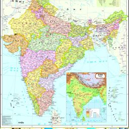 India Political Map : Assamese Paper Print-image-15