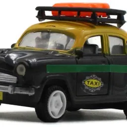 Small size pull back ambassador taxi toy black yellow color-15
