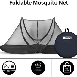 alyster Polyester Adults Washable Double Door Foldable Mosquito Net For Single Bed 6x4 & Kosu Valai 4/6 with Base Mosquito Net image 4
