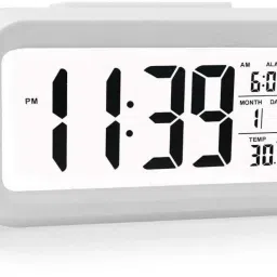 Digital White Clock-21