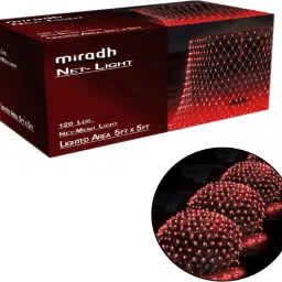 120 LEDs 1.5 m Red Flickering, Steady Net/Mesh Rice Lights-image-46