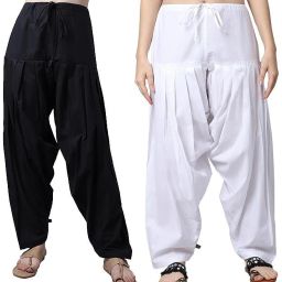 Pure Cotton Solid Women ["Black","White"] Salwar-image-43