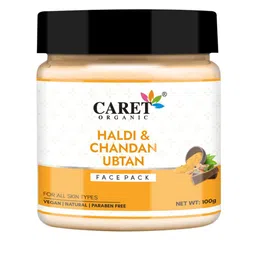 CARET ORGANIC Set Of 5 Haldi Chandan Ubtan Face Pack With Mulberry Extract - 100 g Each image 3