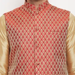 VASTRAMAY Woven Design Nehru Jackets image 3