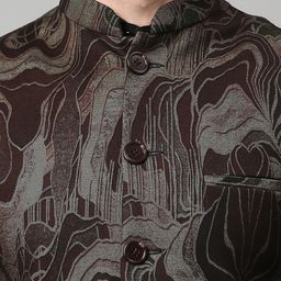 ESSAS club Abstract Printed Nehru Jacket image 5