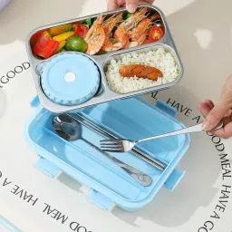 rbgiit Modern Bento Lunch Box with Secure Locking Lid and Inner Steel Tray 1 Containers Lunch Box image 3
