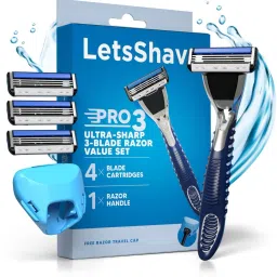 Pro 3 Shaving Value Set Razor for Men, 4 Blades & 1 Handle with cap, Men-15